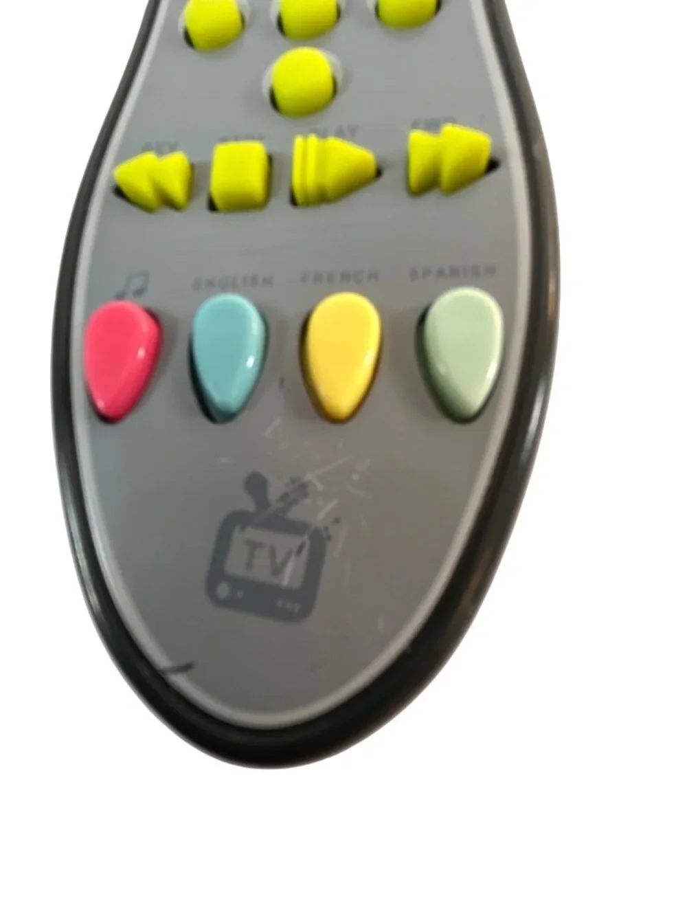 Baby TV Remote Control Toy Tested Realistic Play Gray Multi Colored Buttons 7